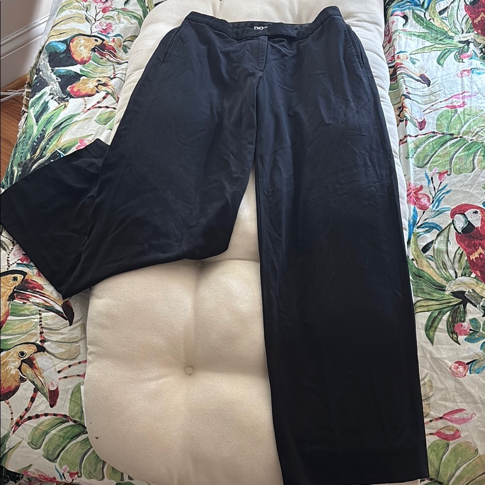 DKNY Timeless Wide Leg Black Trousers